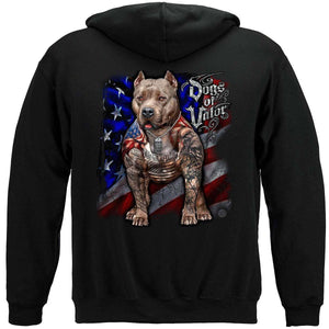 Erazor Bits Dogs of Valor This We'll Defend Pit Bull T-Shirt, 2XL