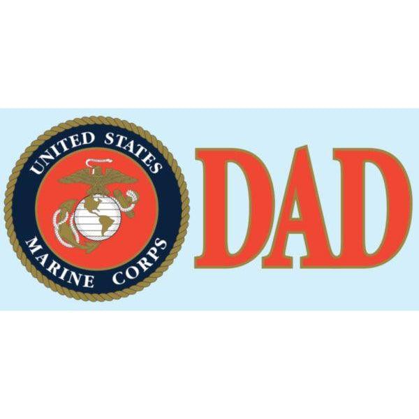 U.S. Marine Corps Eagle Globe & Anchor "DAD" 3" x 6.25" Decal - Military Republic