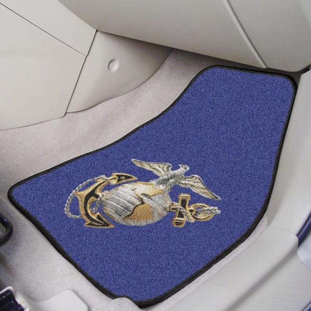 U.S. Marines 2 Piece EGA Logo Carpet Car Mat - Military Republic