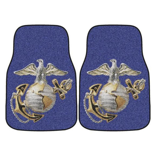 U.S. Marines 2 Piece EGA Logo Carpet Car Mat - Military Republic