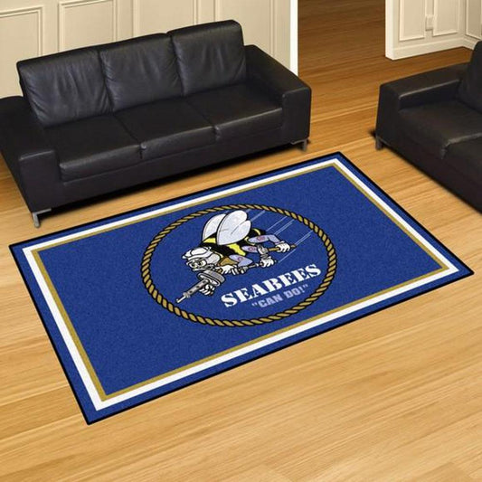 U.S. Navy - Seabees 5'x8' Ultra Plush Area Rug - Military Republic