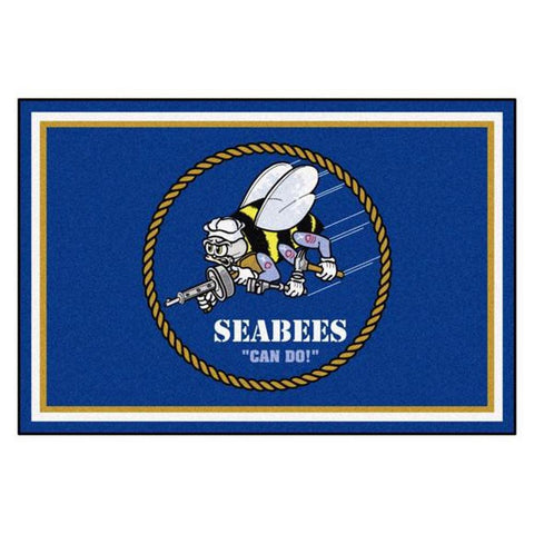 U.S. Navy - Seabees 5'x8' Ultra Plush Area Rug - Military Republic