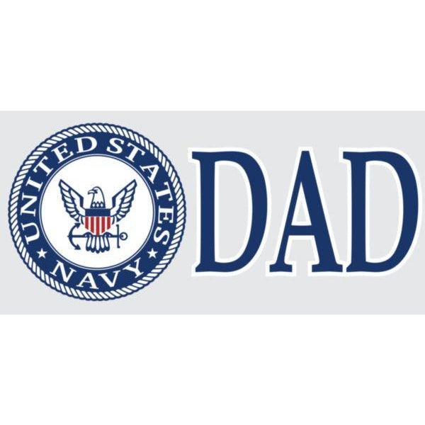 U.S. Navy Crest "DAD" 3" x 6.25" Decal - Military Republic
