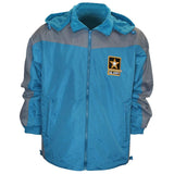 U.S. Army Reversible Two Tone Windbreaker Blue and Grey/Fleece Jacket - Military Republic