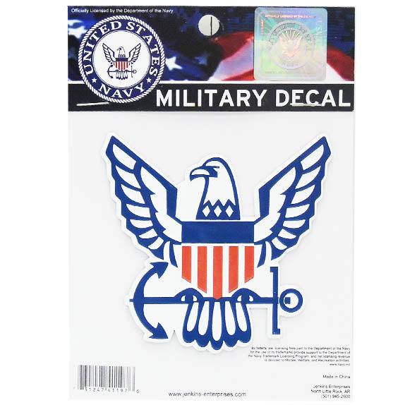 U.S Navy Eagle And Anchor Metal Decal - Military Republic