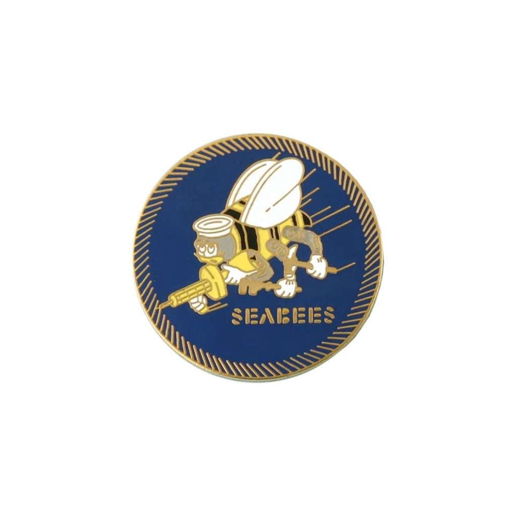 U.S Navy Seabees Lapel Pin 1 x 1/2" - Military Republic