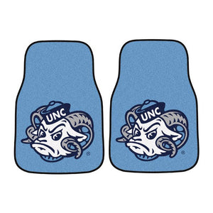 UNC Ram Logo 2 Pack Carpet Car Mat Set - UNC Blue - Military Republic