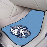 UNC Ram Logo 2 Pack Carpet Car Mat Set - UNC Blue - Military Republic
