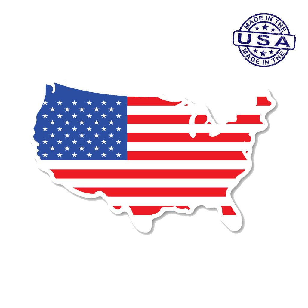 United States Patriotic Shaped American Flag Magnet (8" x 5") - Military Republic