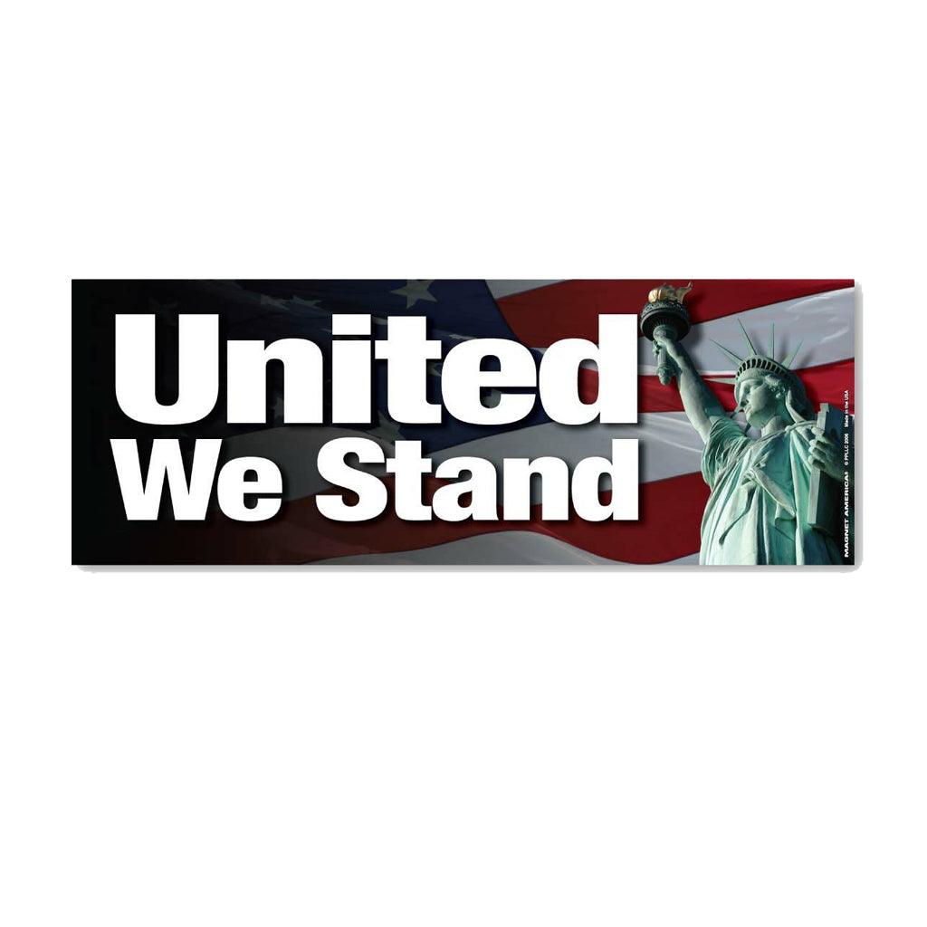 United States Patriotic United We Stand Bumper Strip Magnet (7.88" x 2.88") - Military Republic