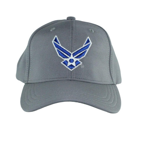 US Air Force Embroidered Gray Performance Cap - Military Republic