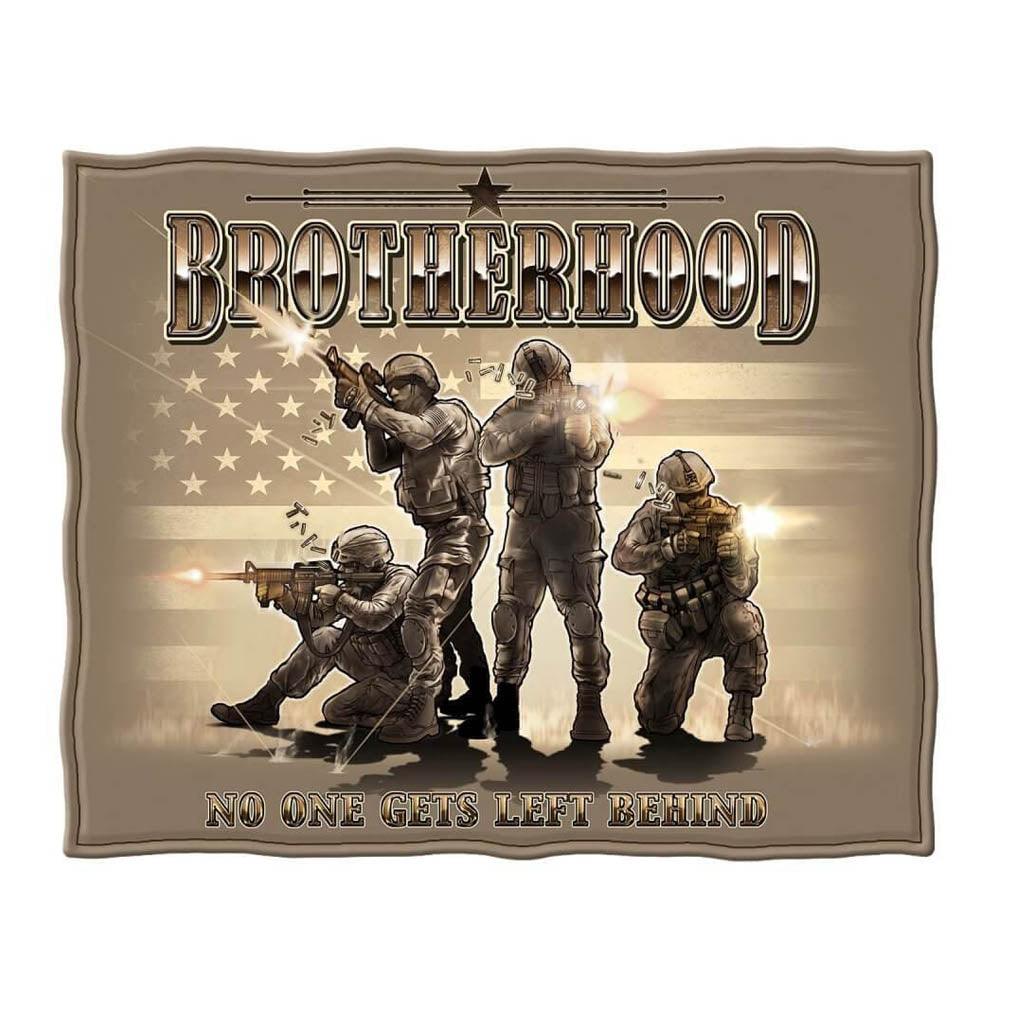US Army Brotherhood No One Gets Left Behind Blanket - Military Republic