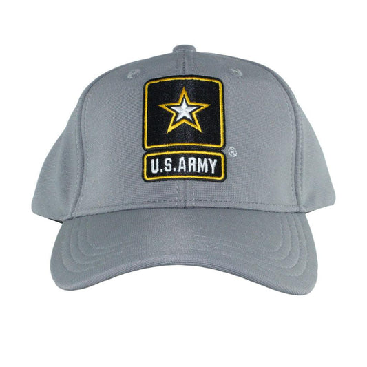 US Army Embroidered Gray Performance Cap - Military Republic