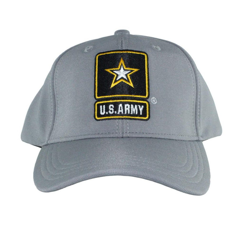 US Army Embroidered Gray Performance Cap - Military Republic