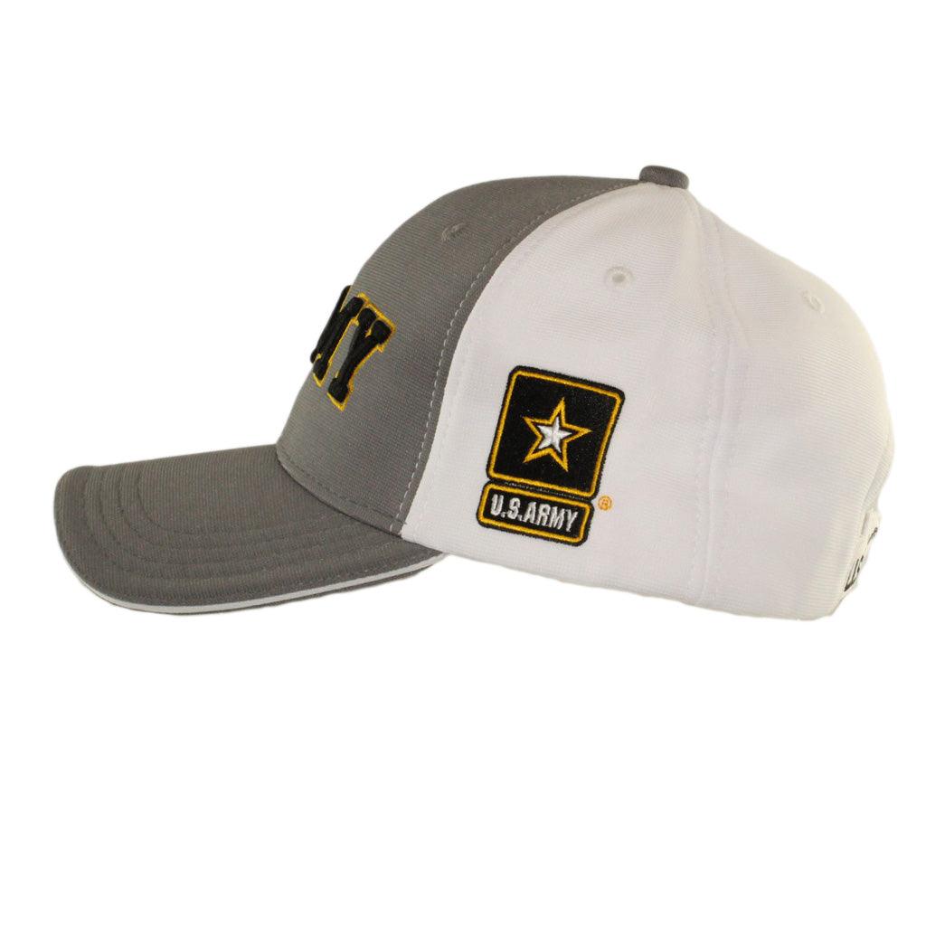 US Army Logo Gray & White Performance Cap - Military Republic
