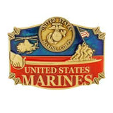 US Marines Action 3-1/2" Belt Buckle - Military Republic