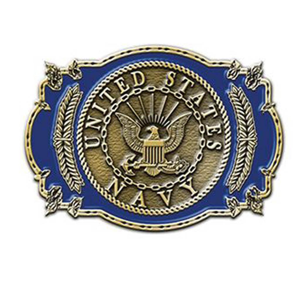 US Navy Logo 3-1/4" Belt Buckle - Military Republic
