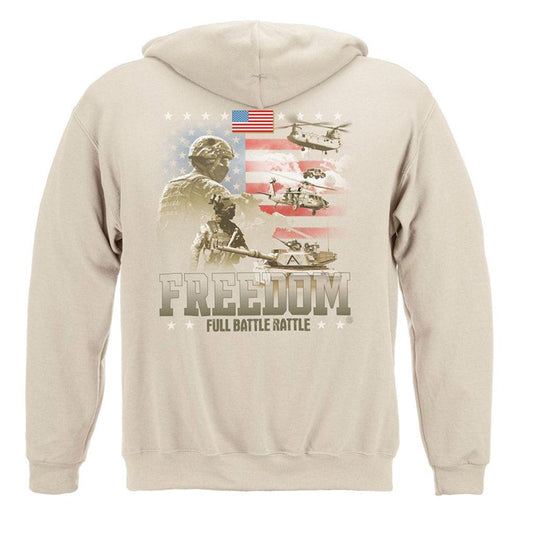 US Veteran Freedom Full Battle Rattle Hoodie - Military Republic