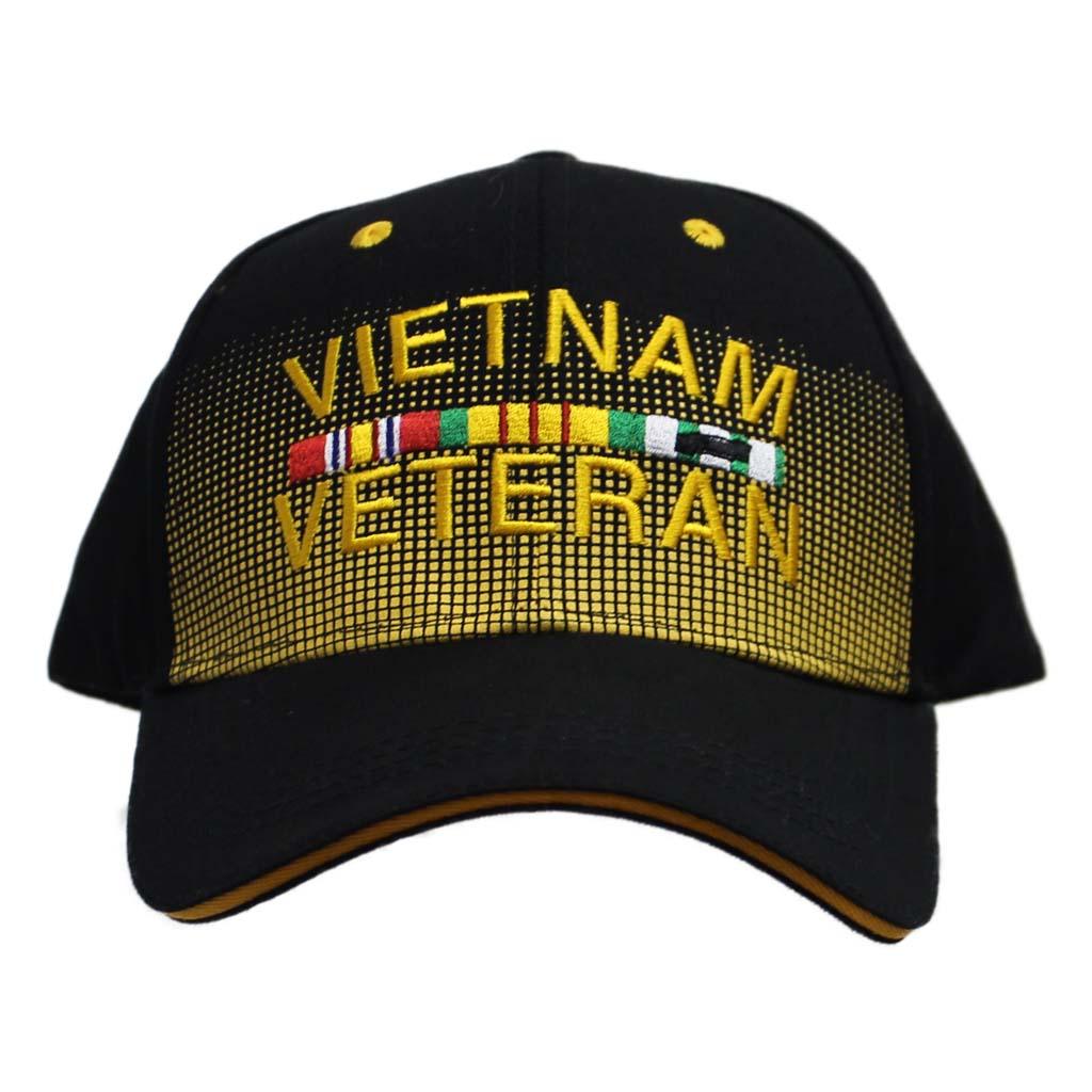 United States Vietnam Veteran Dotted Black Cap - Military Republic