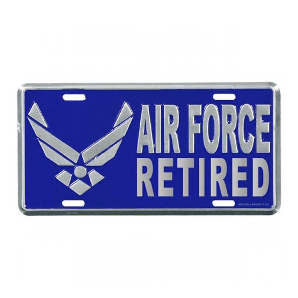 U.S. Air Force Retired Metal License Plate - Military Republic