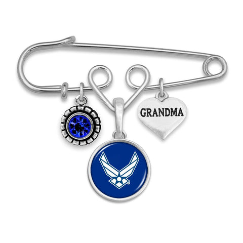 U.S. Air Force Grandma Accent Charm Brooch - Military Republic