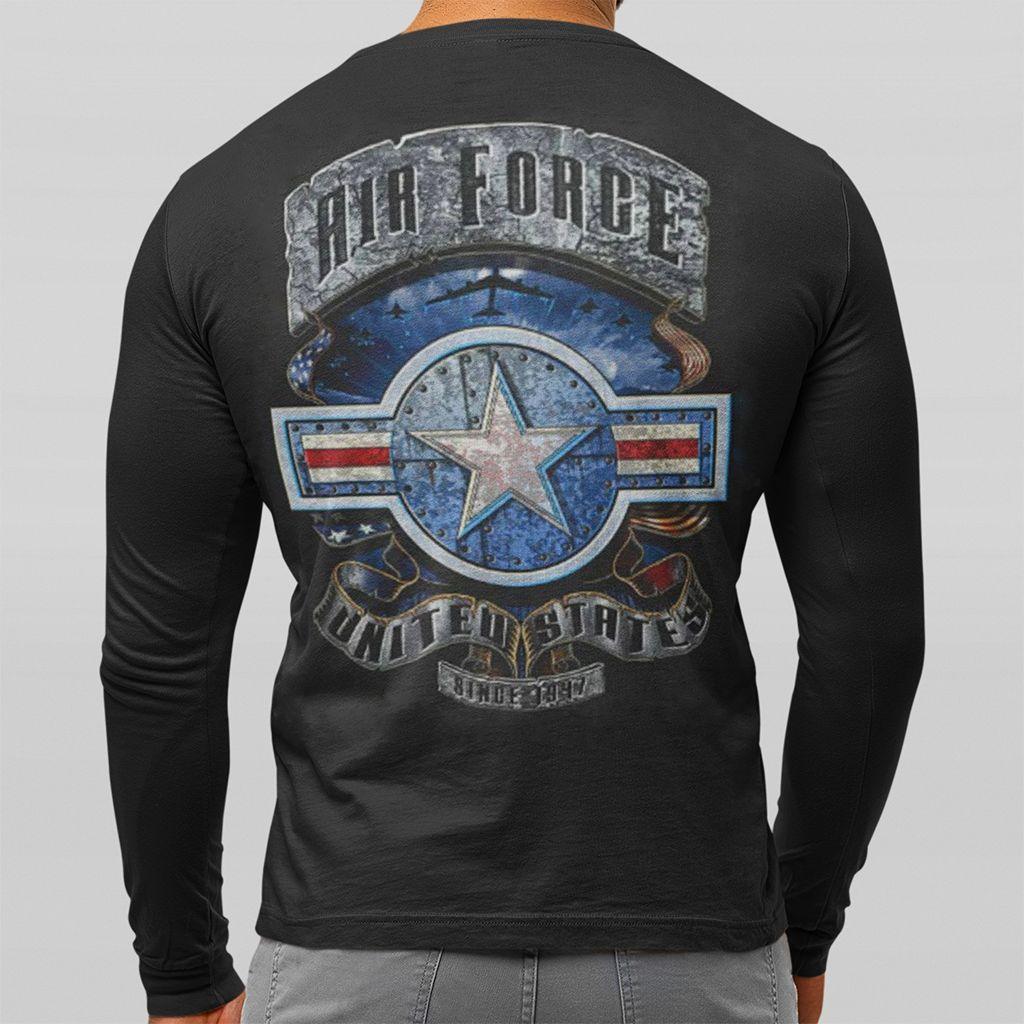 United States Air Force In Stone One Star Premium Long Sleeve - Military Republic