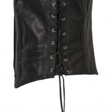 USA Made Braided Design Ladies Leather Vest - Military Republic