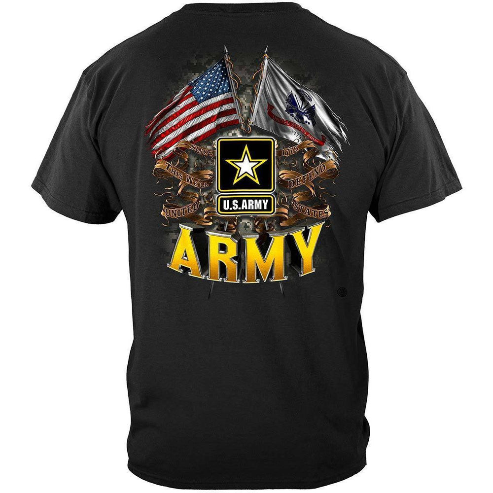 US Army Double Flag Hoodie - Military Republic