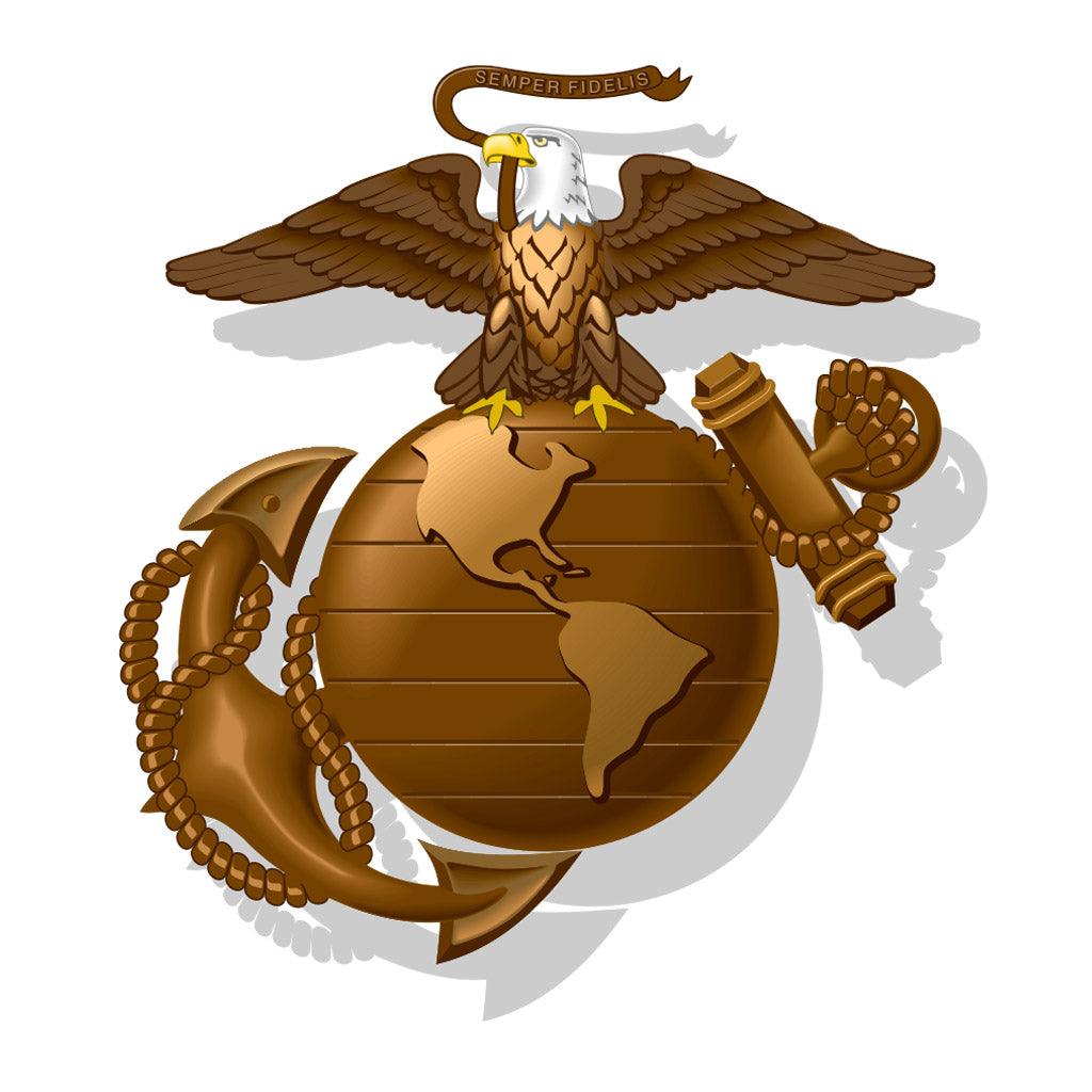 U.S Marine Corps Aluminum Metal Decal – Military Republic