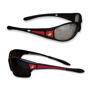 U.S. Marines Black Sports Rimless Sunglasses - Military Republic