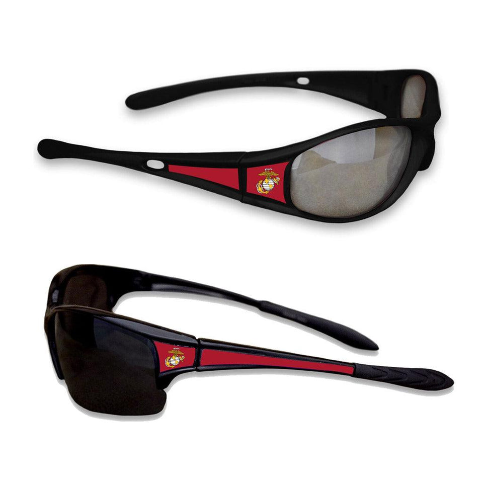 U.S. Marines Black Sports Rimmed Sunglasses - Military Republic