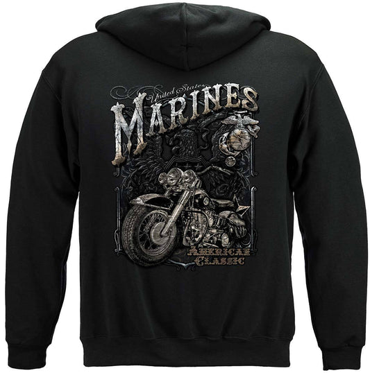 USMC American Classic Bike Hoodie - Military Republic