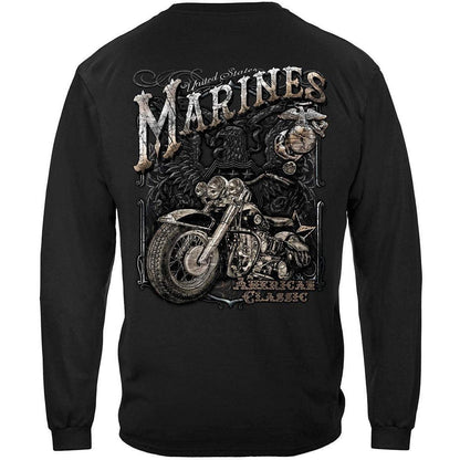 USMC American Classic Bike T-Shirt - Military Republic