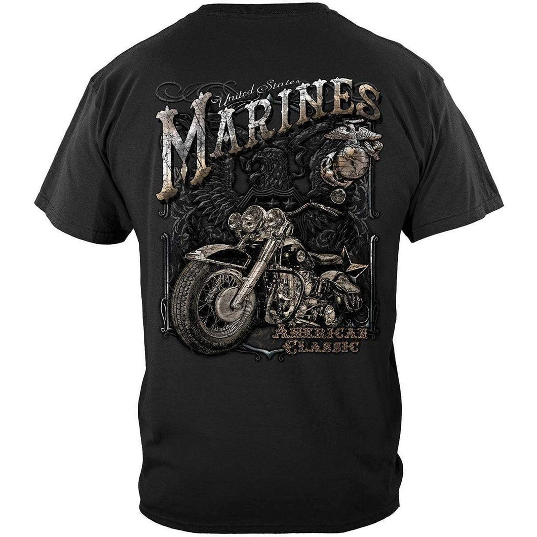 USMC American Classic Bike T-Shirt - Military Republic