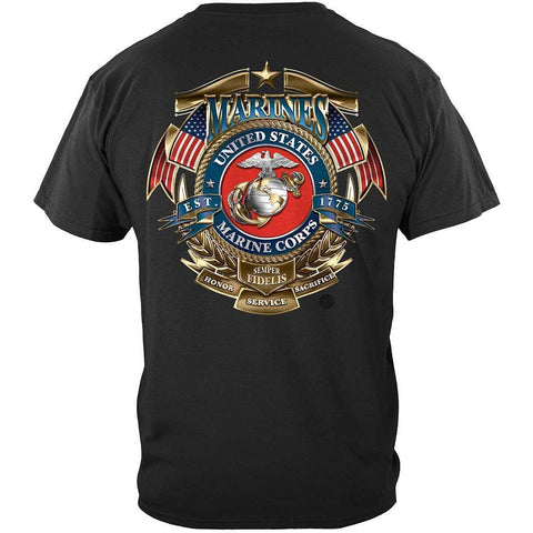 USMC Badge Marines T-Shirt - Military Republic
