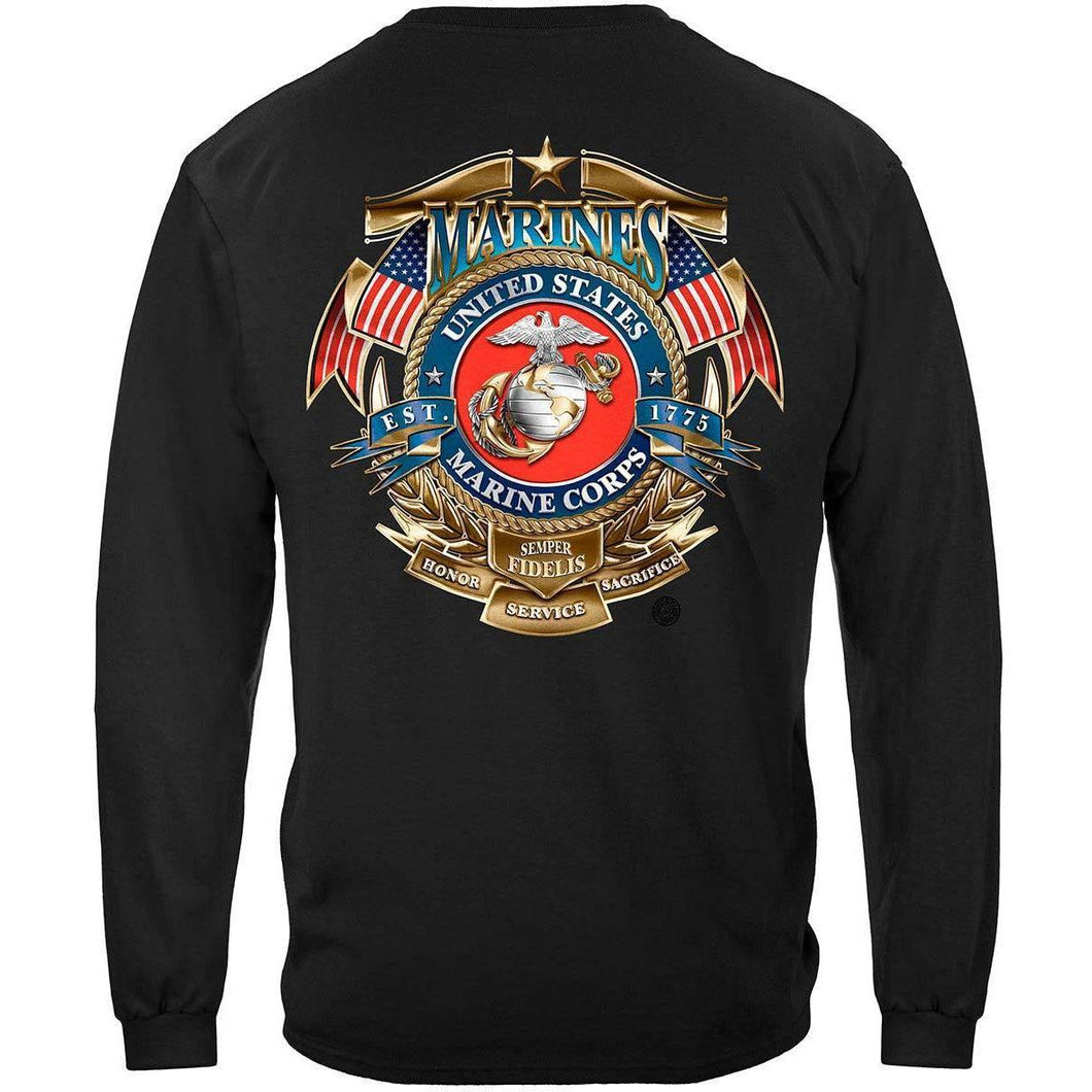 USMC Badge Of Honor Premium Long Sleeves - Military Republic
