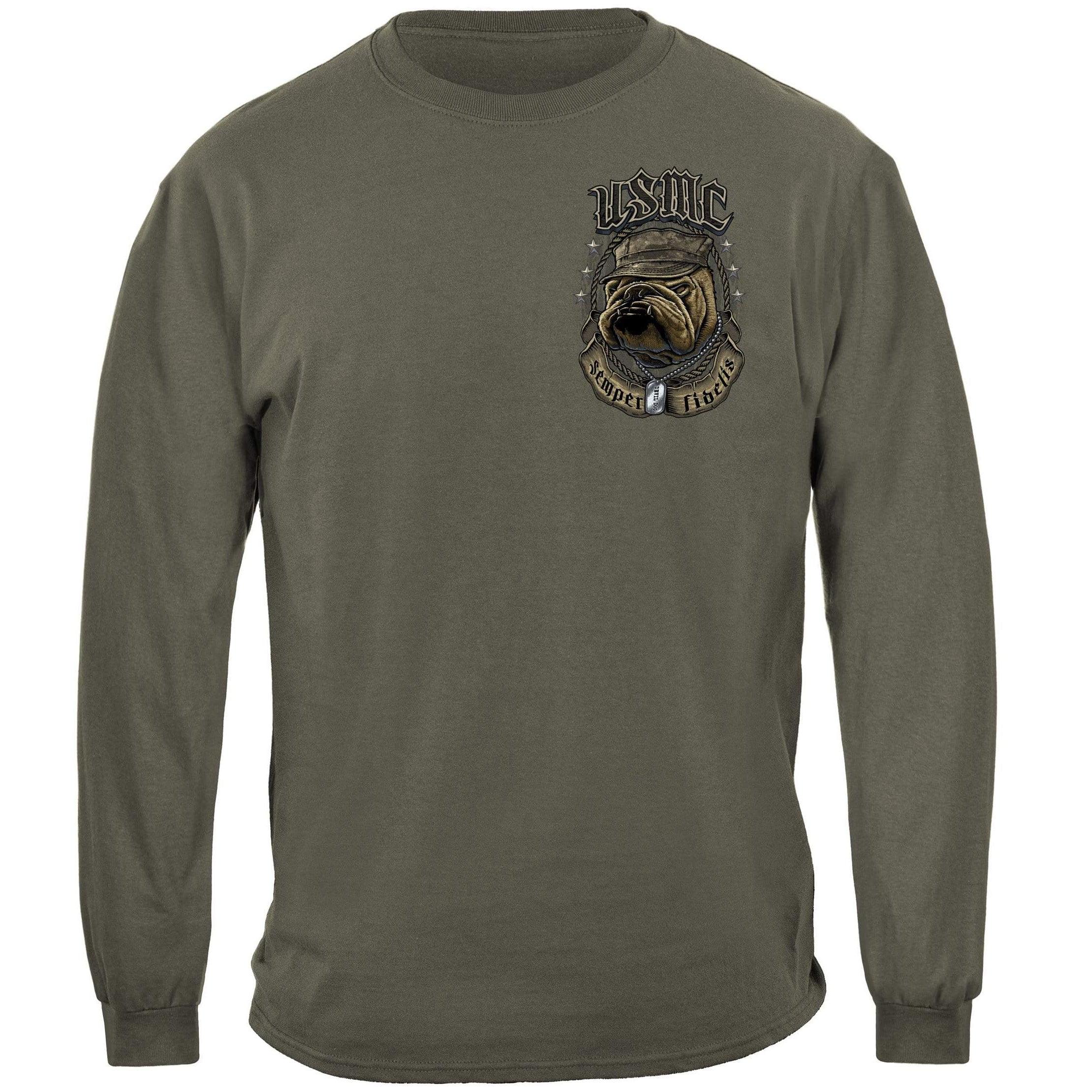 USMC Bull Dog Crossed Swords Hoodie – Military Republic