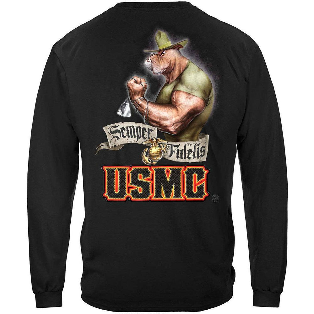 USMC Chesty Bull Dog Long Sleeve - Military Republic