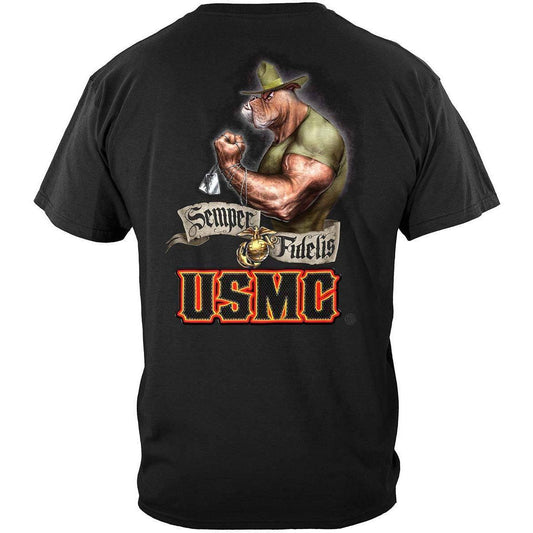 USMC Chesty Bull Dog T-Shirt - Military Republic