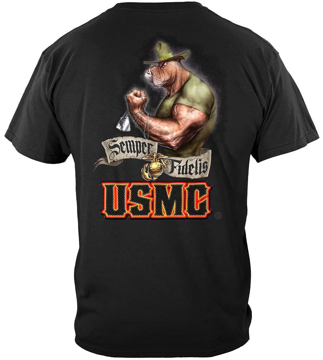 USMC Chesty Bull Dog Hoodie - Military Republic