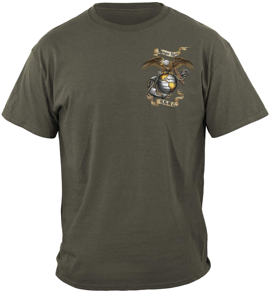 USMC Eagle Green Hoodie - Military Republic
