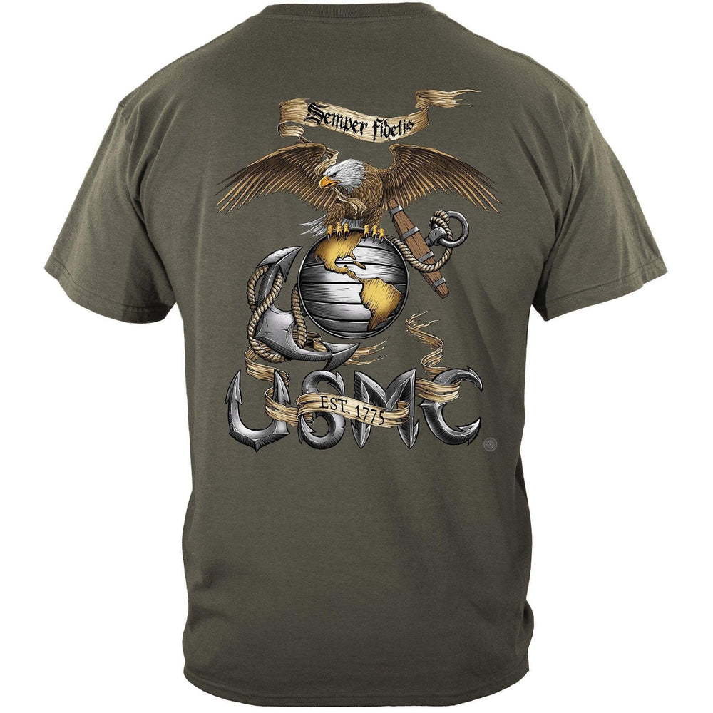USMC Eagle Green T-Shirt - Military Republic