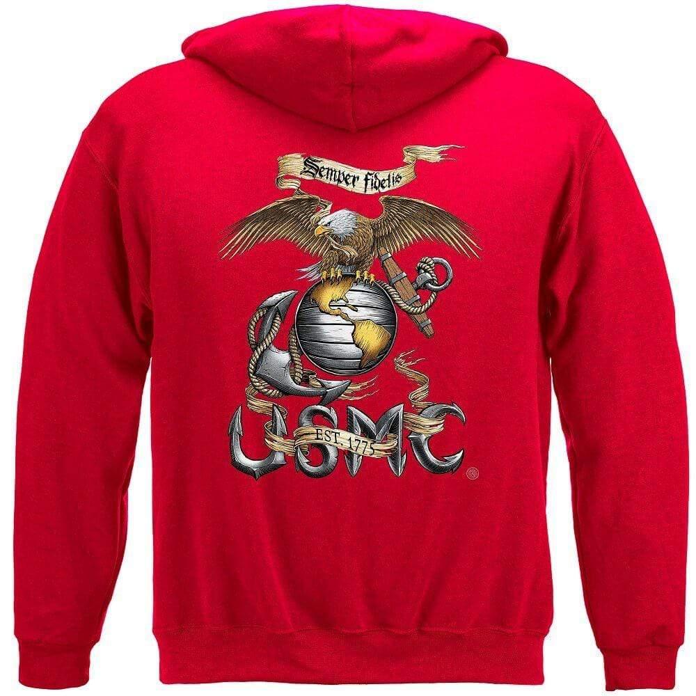 Red Usmc Jacket USMC Eagle Red Hoodie – Military Republic