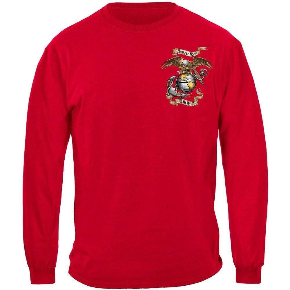 USMC Eagle Red Hoodie - Military Republic