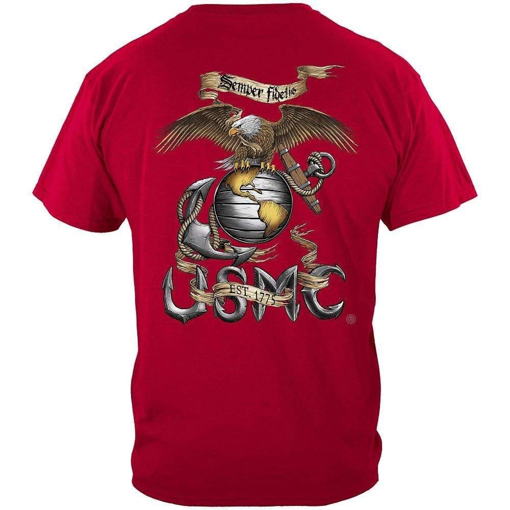 USMC Eagle Red Hoodie - Military Republic