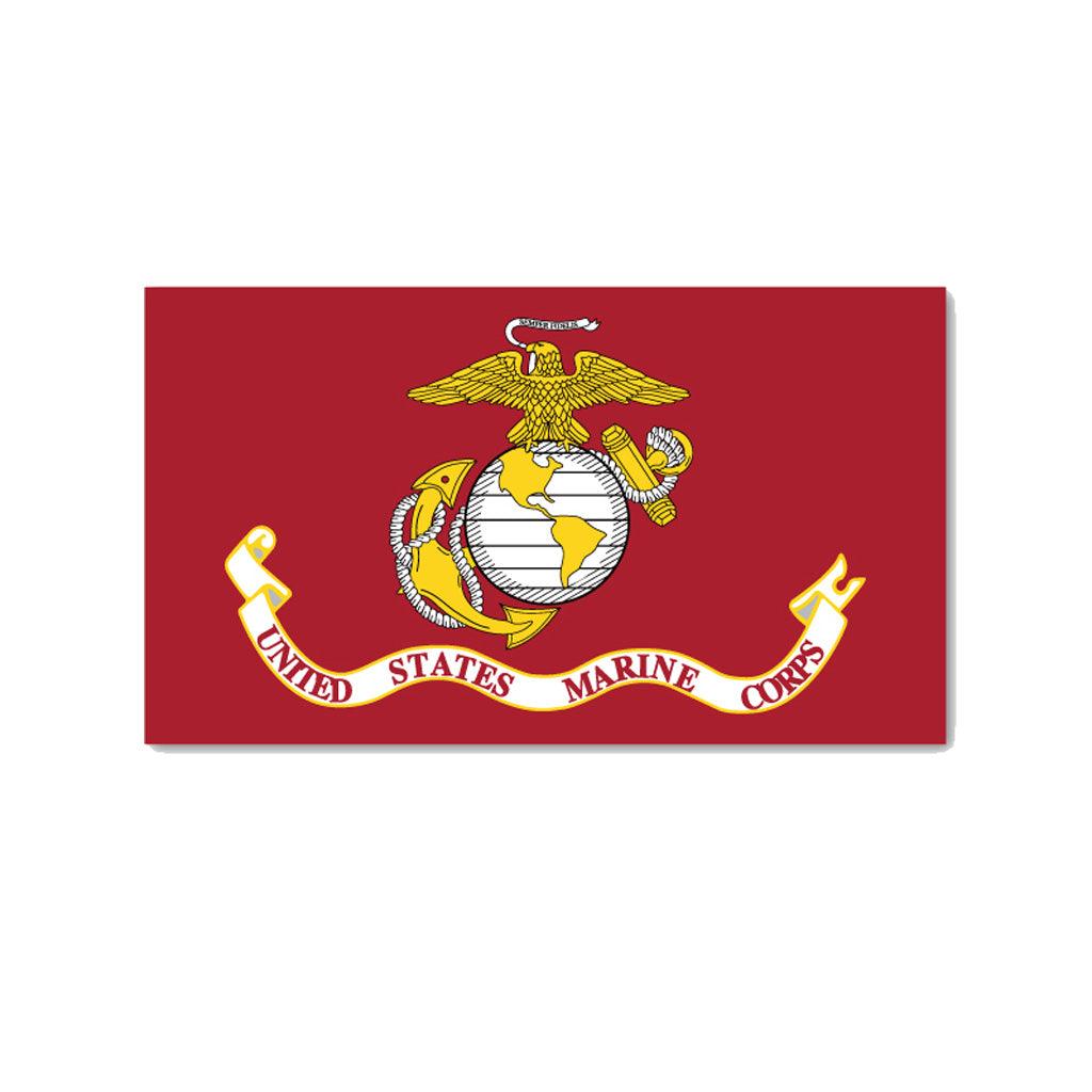 United States Marines USMC Red Flag Magnet (7" x 4") - Military Republic