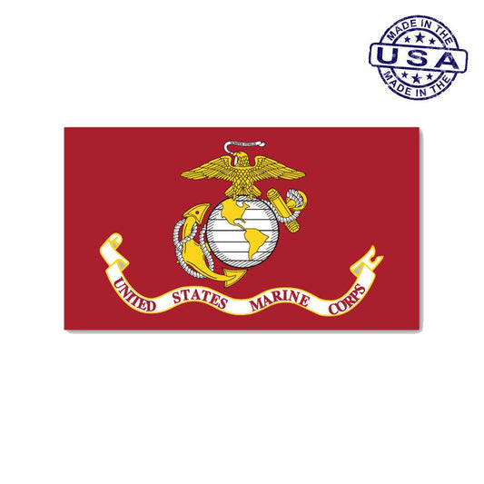 United States Marines USMC Red Flag Magnet (7" x 4") - Military Republic