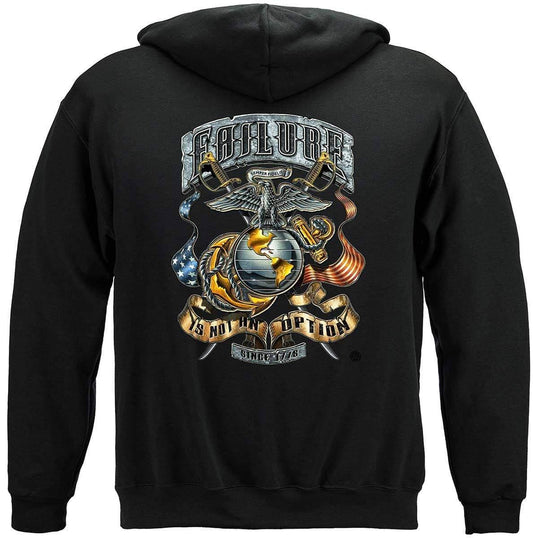 USMC Failure Is Not An Option Hoodie - Military Republic