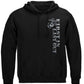 USMC First In Last Out Silver Foil Bull Dog Premium Hoodie - Military Republic