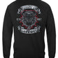 USMC First In Last Out Silver Foil Bull Dog Premium Hoodie - Military Republic